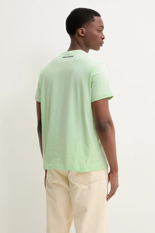 Sprayground t-shirt bawełniany zielony SP721AMBRO