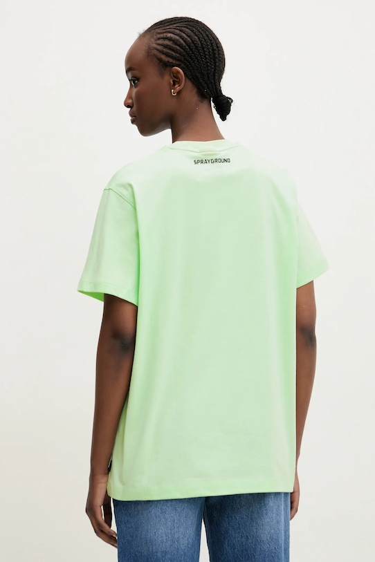 Sprayground t-shirt bawełniany SP721AMBRO zielony
