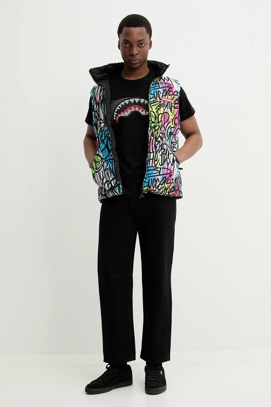 Bombažna kratka majica Sprayground črna SP721BLK