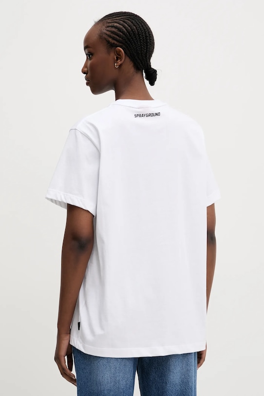Sprayground tricou din bumbac SP721WHT alb