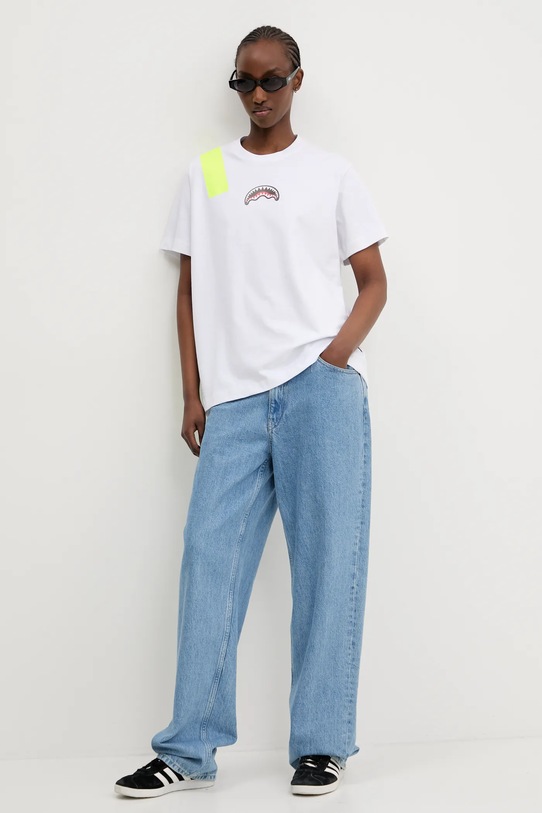 Odzież Sprayground t-shirt bawełniany SP764 biały