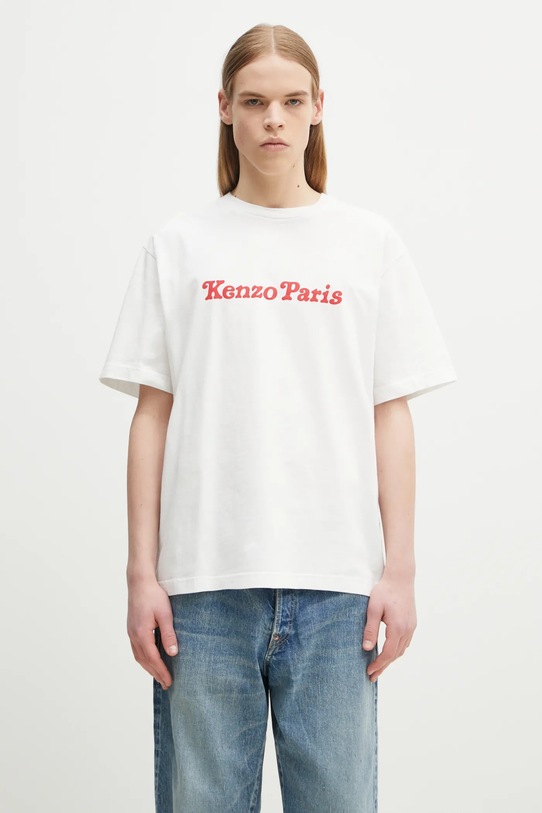 Kenzo t-shirt bawełniany x Verdy nadruk biały FF58TS4814SG.02