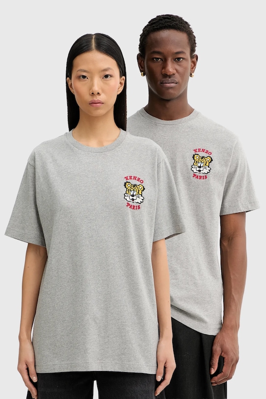 Kenzo t-shirt bawełniany x Verdy regular szary FF58TS4824SG.94