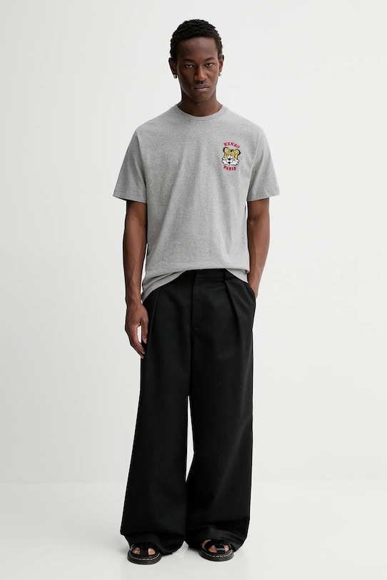 Kenzo t-shirt bawełniany x Verdy FF58TS4824SG.94 szary SS25