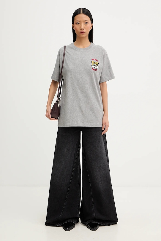 Odzież Kenzo t-shirt bawełniany x Verdy FF58TS4824SG.94 szary