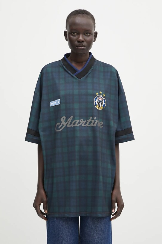 Tričko Martine Rose Football 179JT11024 tyrkysová SS25