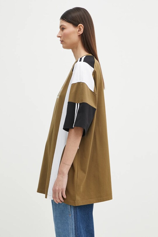 Martine Rose t-shirt bawełniany Oversized Panelled zielony 630JE01411D