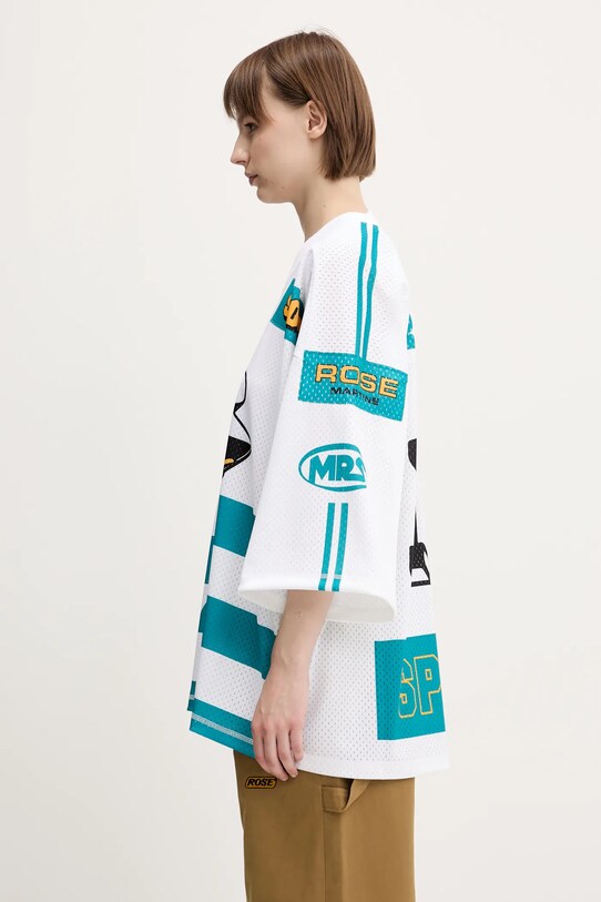 Martine Rose tricou Oversized Football alb 129JT10000