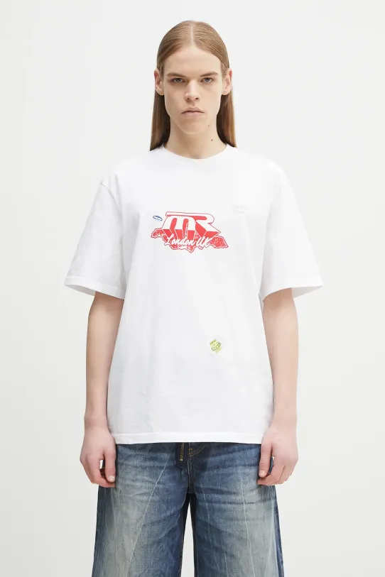 Хлопковая футболка Martine Rose Classic печать белый 603JE03000G