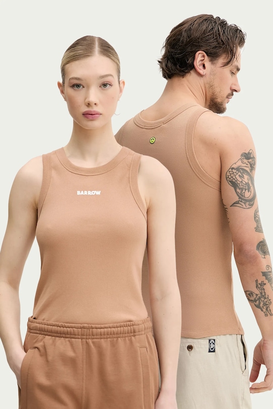 Tričko Barrow slim hnědá S5BWUATA081