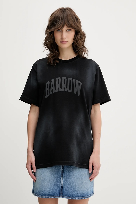 Ruházat Barrow pamut póló S5BWUATH045 fekete