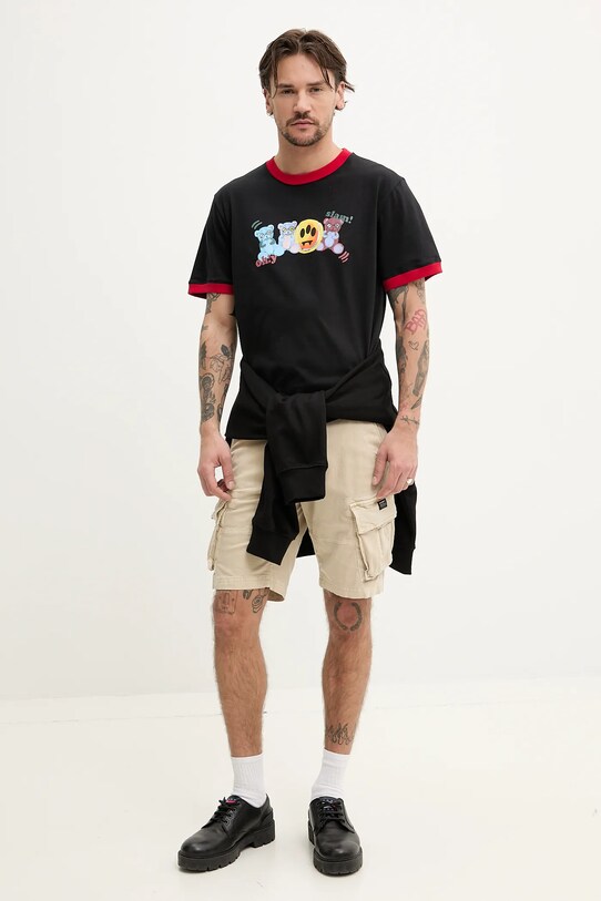 Barrow t-shirt bawełniany czarny S5BWUATH051