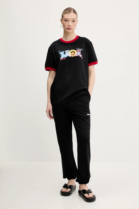 Barrow t-shirt bawełniany S5BWUATH051 czarny
