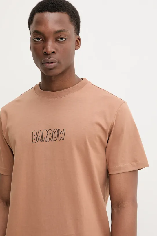 Barrow t-shirt in cotone marrone S5BWUATH053