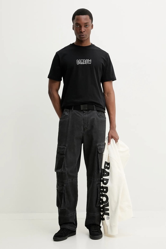 Хлопковая футболка Barrow чёрный S5BWUATH053