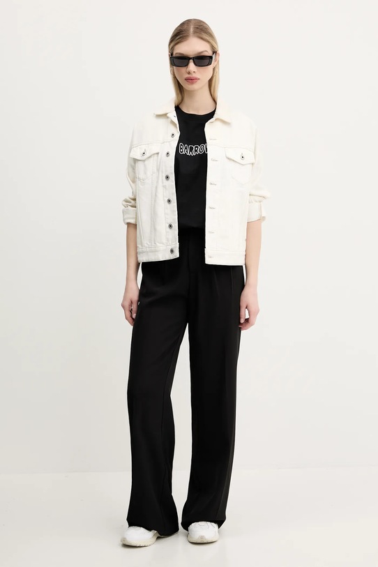 Хлопковая футболка Barrow S5BWUATH053 чёрный