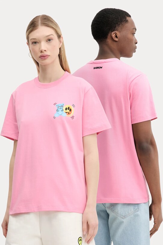Bavlnené tričko Barrow relaxed ružová S5BWUATH058