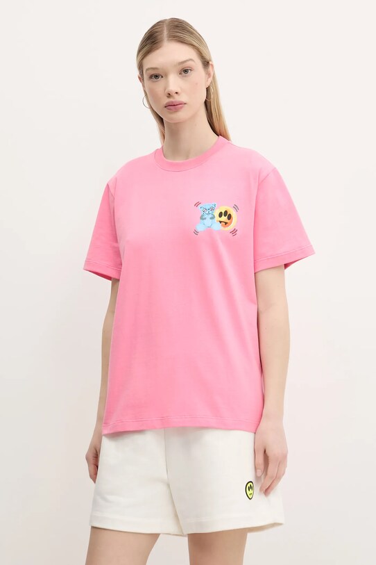 Oblečenie Bavlnené tričko Barrow S5BWUATH058 ružová