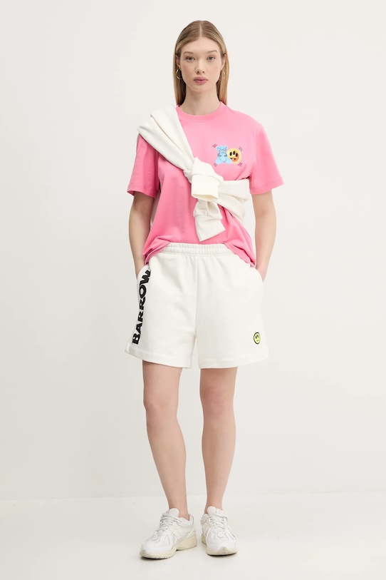 Bavlnené tričko Barrow S5BWUATH058 ružová