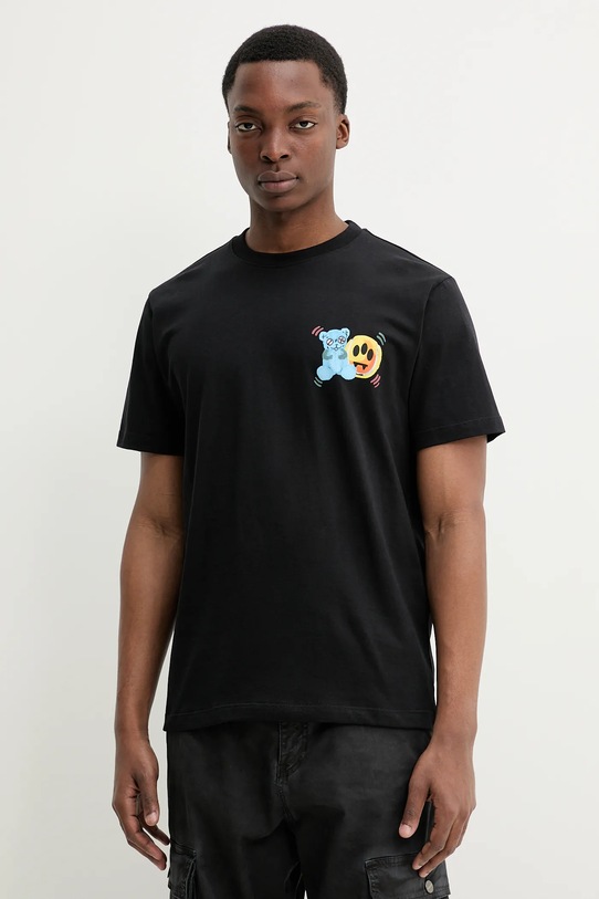 Barrow t-shirt bawełniany S5BWUATH058 czarny SS25