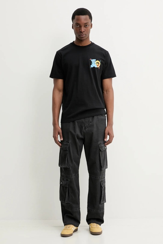 Barrow t-shirt bawełniany czarny S5BWUATH058