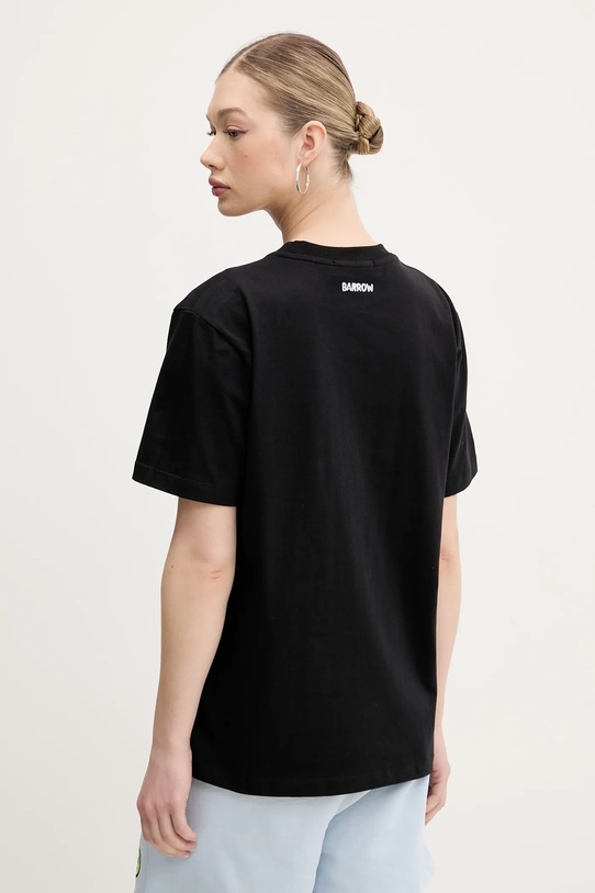 Barrow t-shirt bawełniany S5BWUATH058 czarny