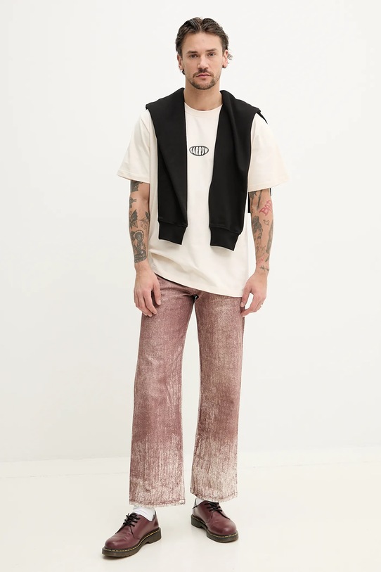 Бавовняна футболка Barrow бежевий S5BWUATH066