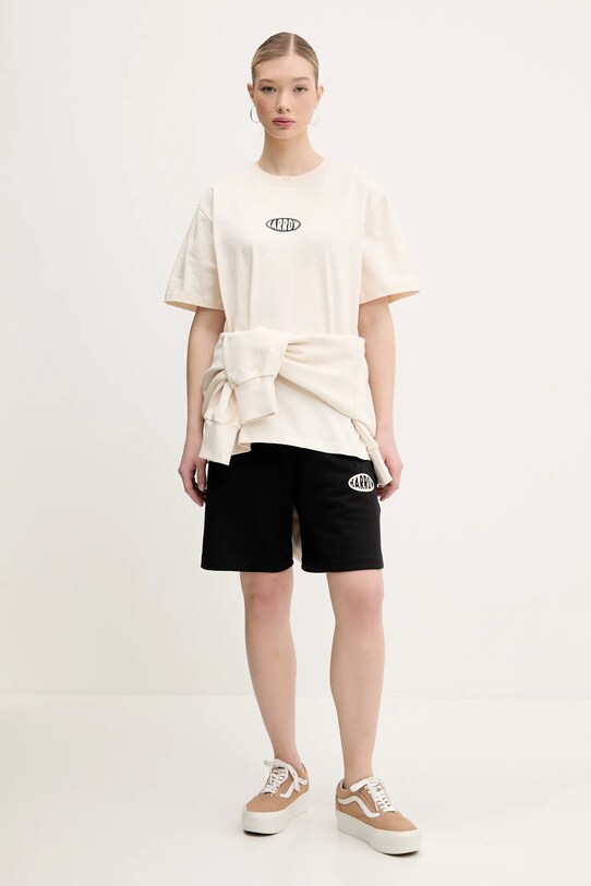 Barrow t-shirt bawełniany S5BWUATH066 beżowy