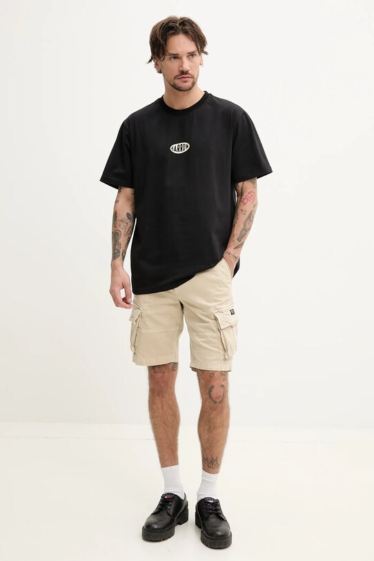 Barrow t-shirt bawełniany czarny S5BWUATH066
