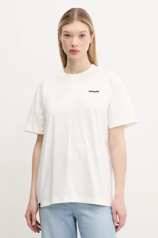 Îmbrăcăminte Barrow tricou din bumbac S5BWUATH084 alb
