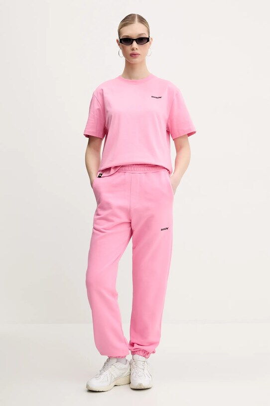 Бавовняна футболка Barrow S5BWUATH084 рожевий