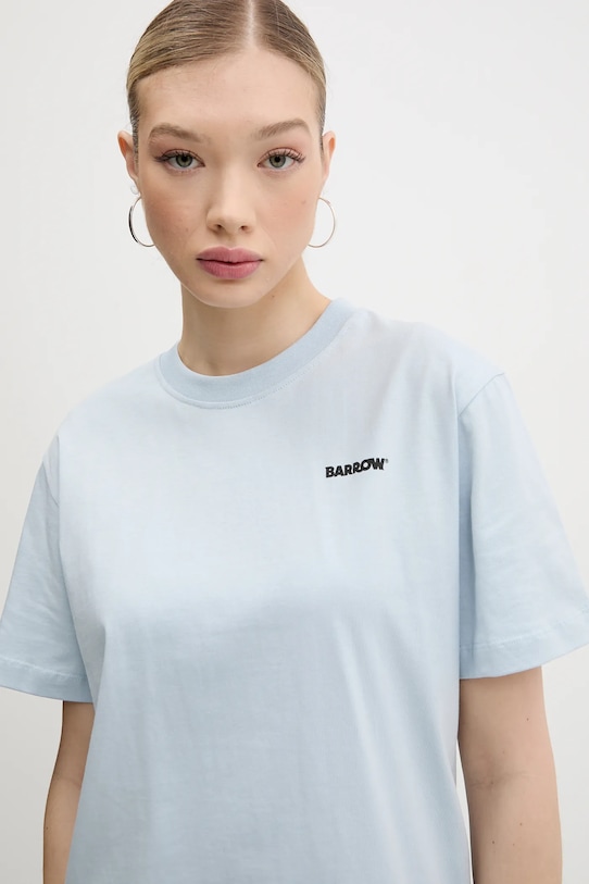 Odzież Barrow t-shirt bawełniany S5BWUATH084 niebieski