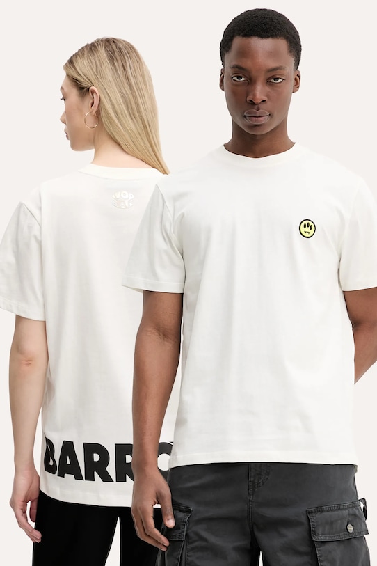 Barrow t-shirt bawełniany nadruk biały S5BWUATH087