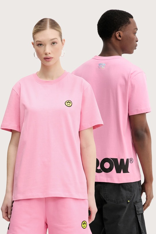 Bavlněné tričko Barrow kulatý růžová S5BWUATH087