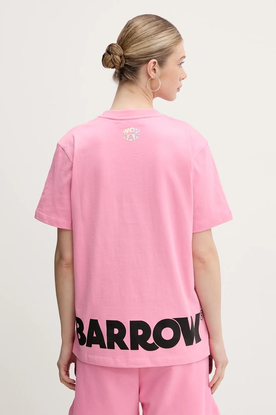 Bavlněné tričko Barrow S5BWUATH087 růžová