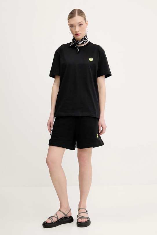 Odzież Barrow t-shirt bawełniany S5BWUATH087 czarny