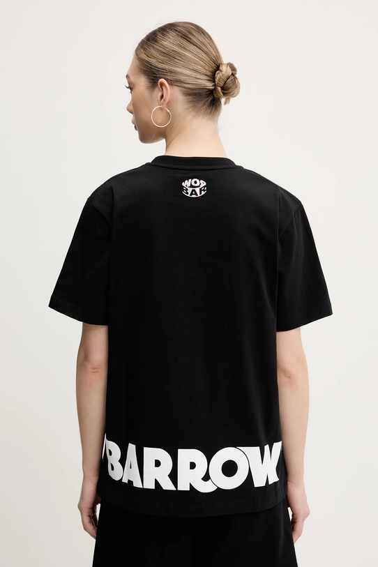 Barrow t-shirt bawełniany S5BWUATH087 czarny