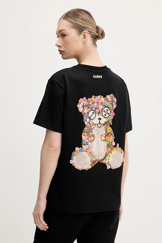 Odzież Barrow t-shirt bawełniany S5BWUATH152 czarny