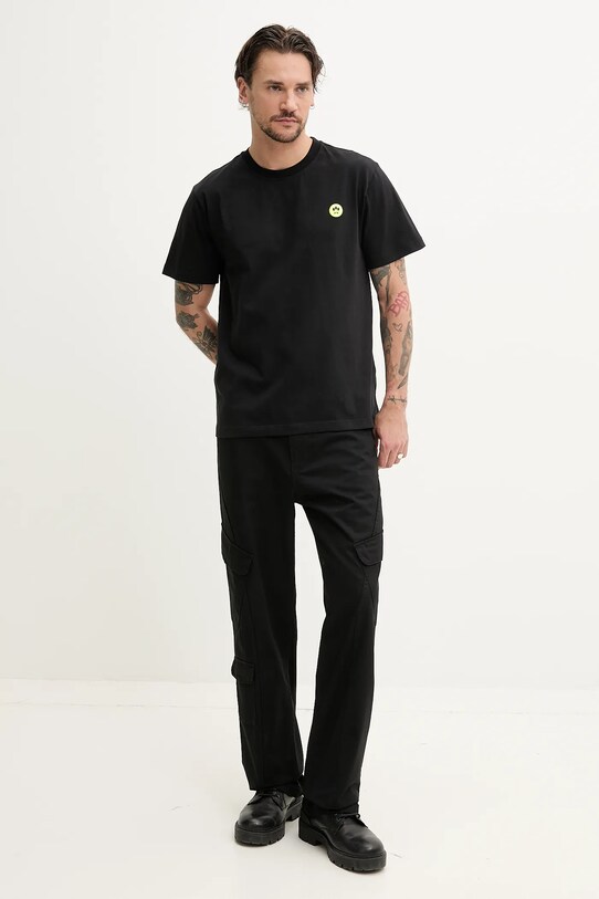 Barrow t-shirt bawełniany czarny S5BWUATH152
