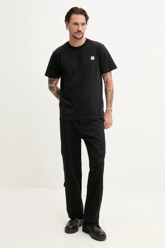 Бавовняна футболка Barrow чорний S5BWUATH152