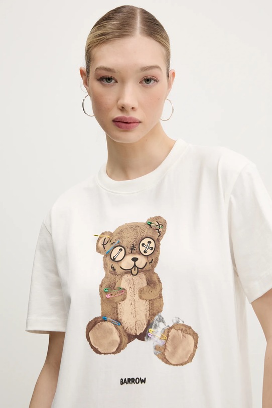 Одежда Хлопковая футболка Barrow S5BWUATH154 бежевый