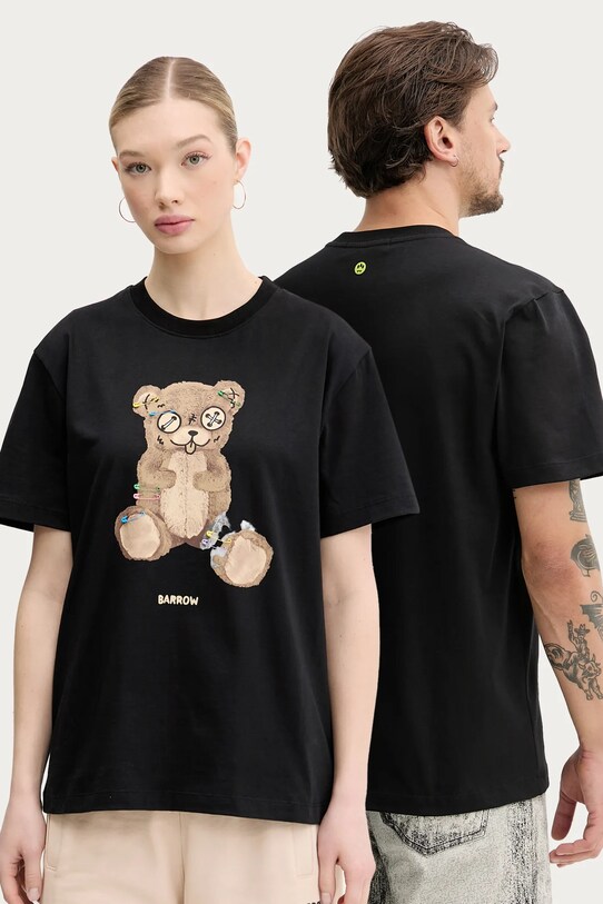 Barrow tricou din bumbac imprimeu negru S5BWUATH154