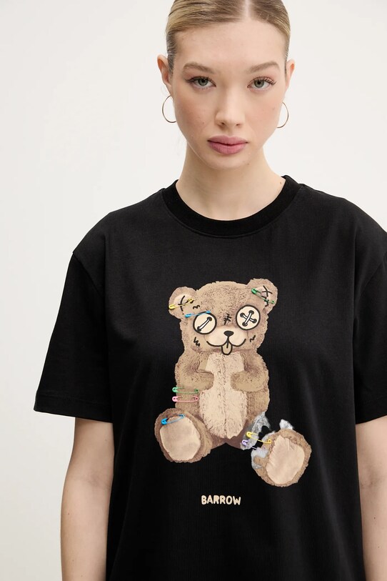 Îmbrăcăminte Barrow tricou din bumbac S5BWUATH154 negru