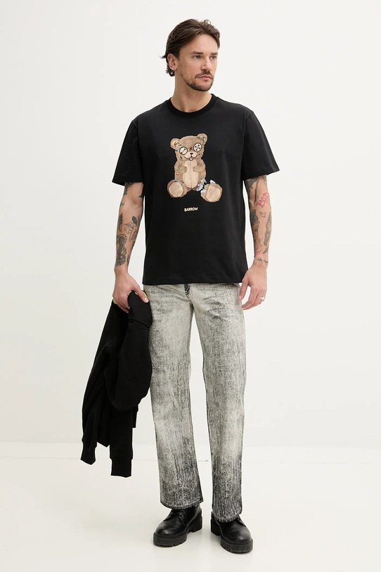 Barrow tricou din bumbac negru S5BWUATH154