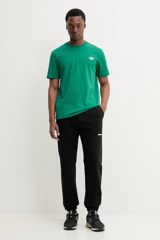 Βαμβακερό μπλουζάκι Barrow S5BWUATH159 πράσινο