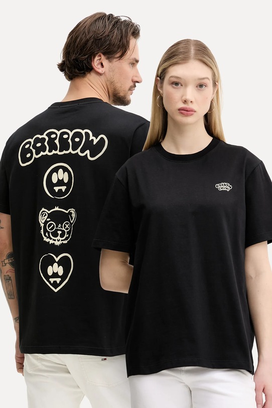 Barrow tricou din bumbac print negru S5BWUATH159