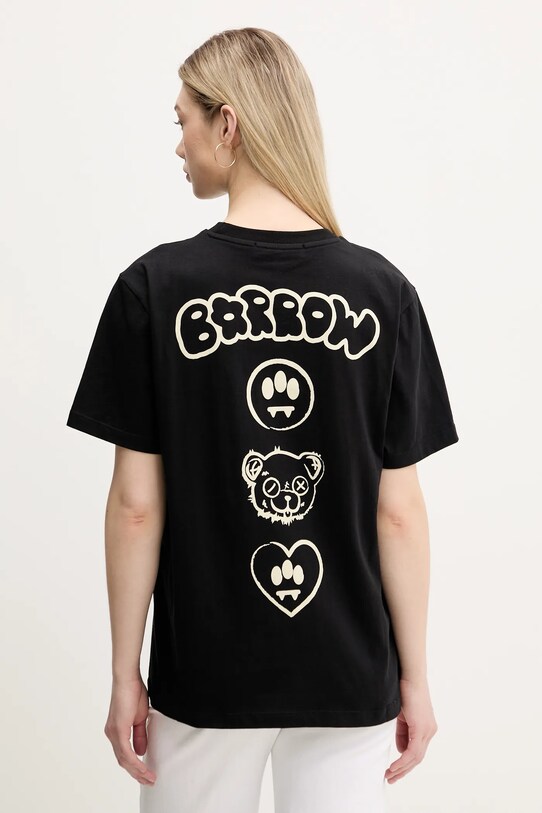 Îmbrăcăminte Barrow tricou din bumbac S5BWUATH159 negru