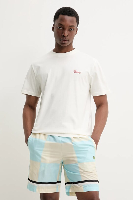 Barrow t-shirt bawełniany S5BWUATH161 biały SS25