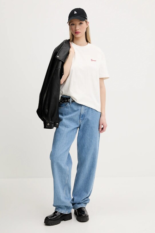 Barrow t-shirt bawełniany S5BWUATH161 biały