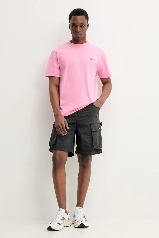 Barrow t-shirt bawełniany różowy S5BWUATH161